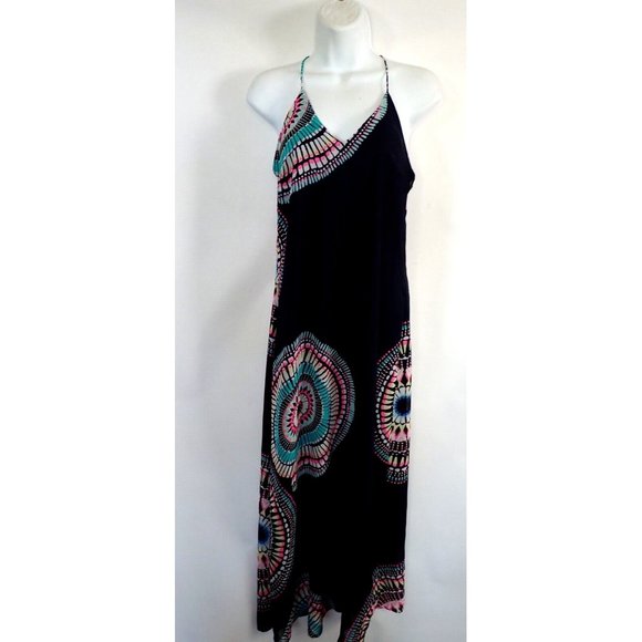 Old Navy Womens‎ Maxi Dress XS Sleeveless Bohemian Blue Geometric Aline Hippie - Picture 1 of 6